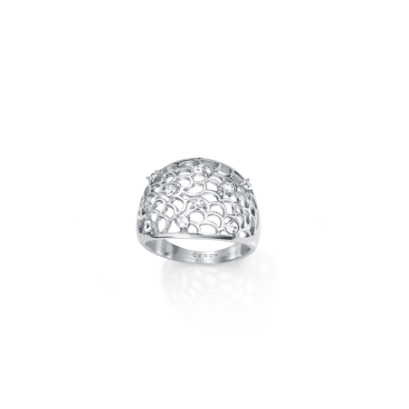 Anillo Viceroy Chic Acero Calado Y Circonitas 75040A01200