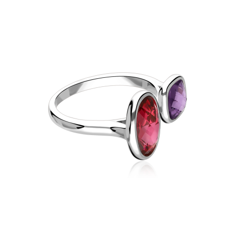 Anillo Plata primera ley y circonitas "Loren"