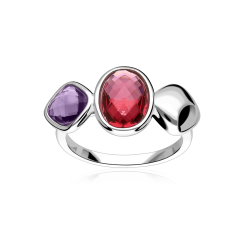 Anillo Plata primera ley y circonitas "Salma"