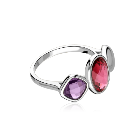 Anillo Plata primera ley y circonitas "Salma"