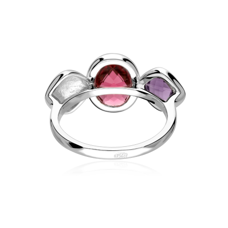 Anillo Plata primera ley y circonitas "Salma"