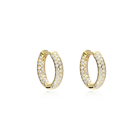 Aros Plata primera ley y circonitas "Goldie"