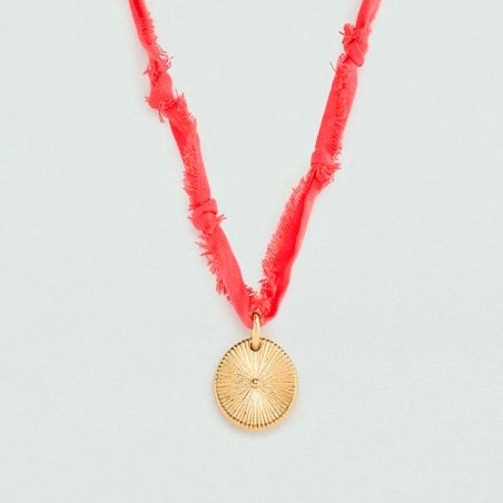 Collar Agatha coral medalla 2680436-128-TU