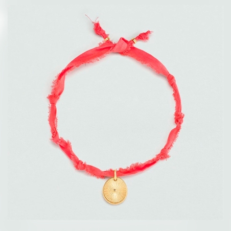 Collar Agatha coral medalla 2680436-128-TU