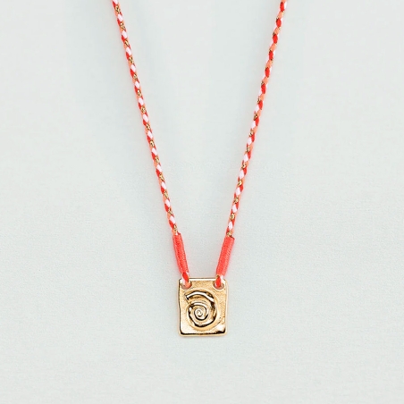 Collar Agatha cordón y placa 2680432-256-TU
