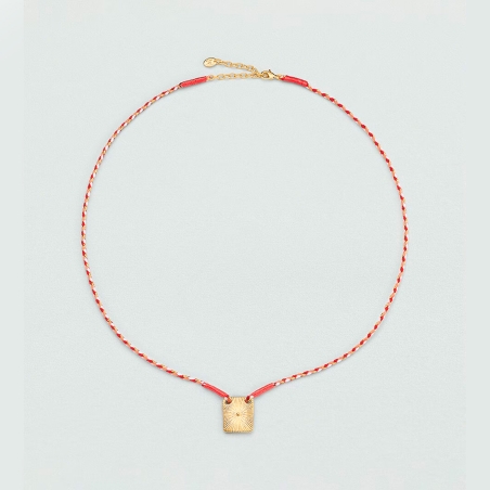 Collar Agatha cordón y placa 2680432-256-TU