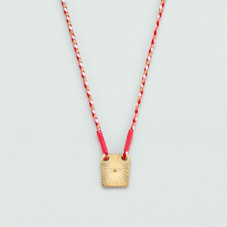 Collar Agatha cordón y placa 2680432-256-TU