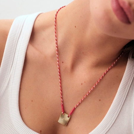 Collar Agatha cordón y placa 2680432-256-TU