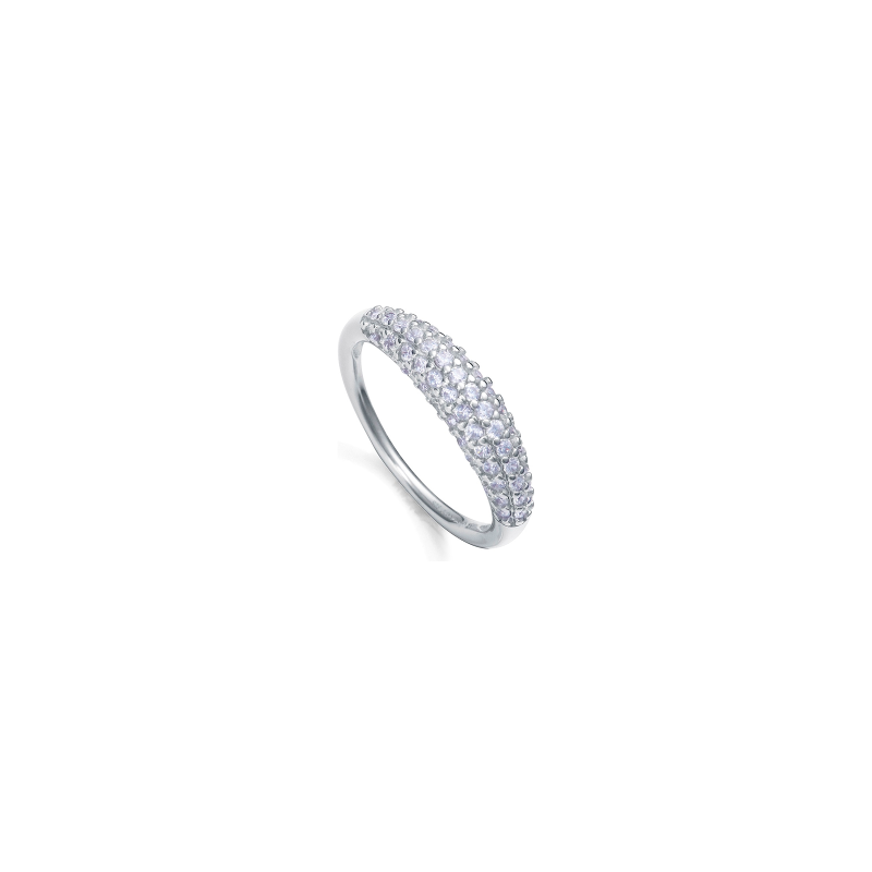 Anillo Viceroy Plata Baño Rodio Y Circonitas 9125A01