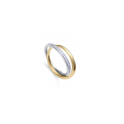 Anillo Viceroy Plata Baño Oro Y Circonitas 9126A01
