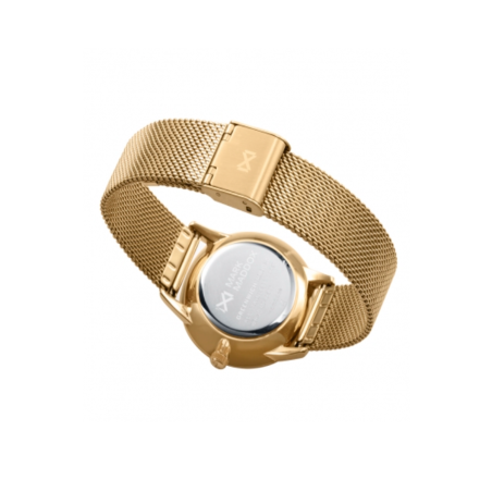Reloj Mark Maddox mujer esfera azul malla milanesa dorada MM1030-65