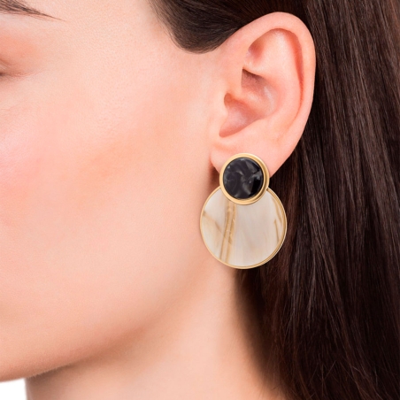 Pendientes Viceroy Acero Discos Resina Bicolor 15026E01012