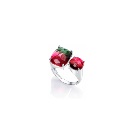 Anillo Viceroy Abierto Plata Baño Y Piedras De Color 9036A012-49