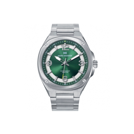 Reloj Mark Maddox Esfera Bitono Verde Y Blanca HM1020-65