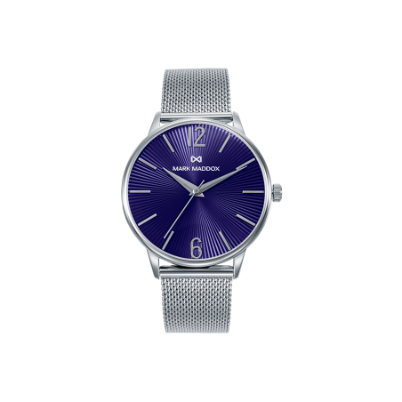 Reloj Mark Maddox Esfera Azul Malla Milanesa HM1025-35