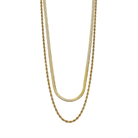 Collar Lotus Style Doble Acero Dorado Urban Woman LS2343-1/2