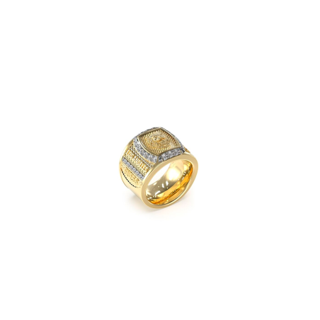 Anillo Guess Lion King Acero Y Circonitas JUMR05007JWYG