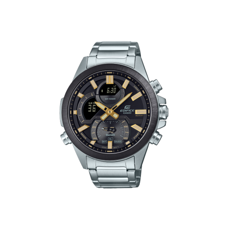 Reloj Casio Edifice Acero Esfera Negra ECB-30DB-1A9EF