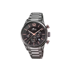 Reloj Lotus Acero Chrono Esfera Negra 18686 2