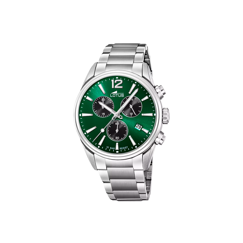 Reloj Lotus Acero Chrono Esfera Verde 18690/4 Reloj Lotus Acero Chrono Esfera Verde 18690/4