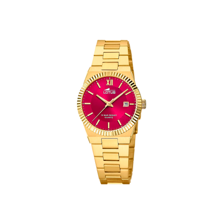 Reloj Lotus Acero Dorado Freedom Esfera Burdeos 18840/2