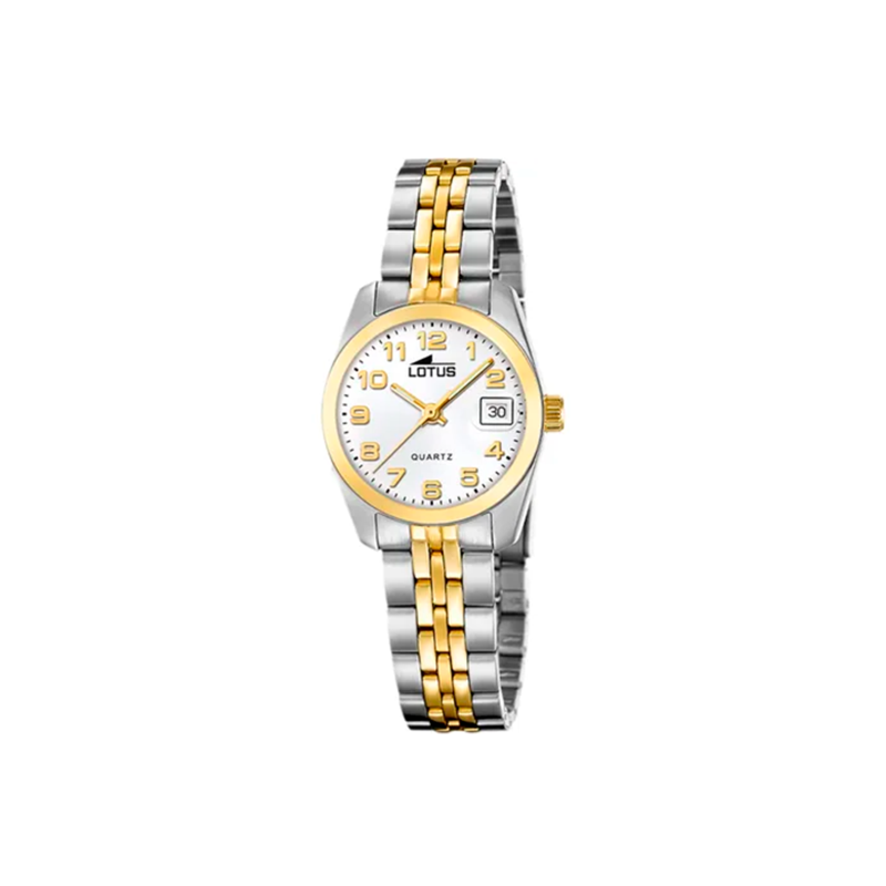 Reloj Lotus Acero Bicolor Freedom Esfera Blanca 19014/1