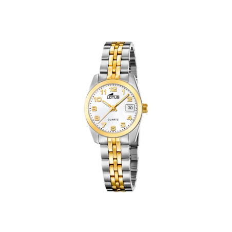 Reloj Lotus Acero Bicolor Freedom Esfera Blanca 19014/1