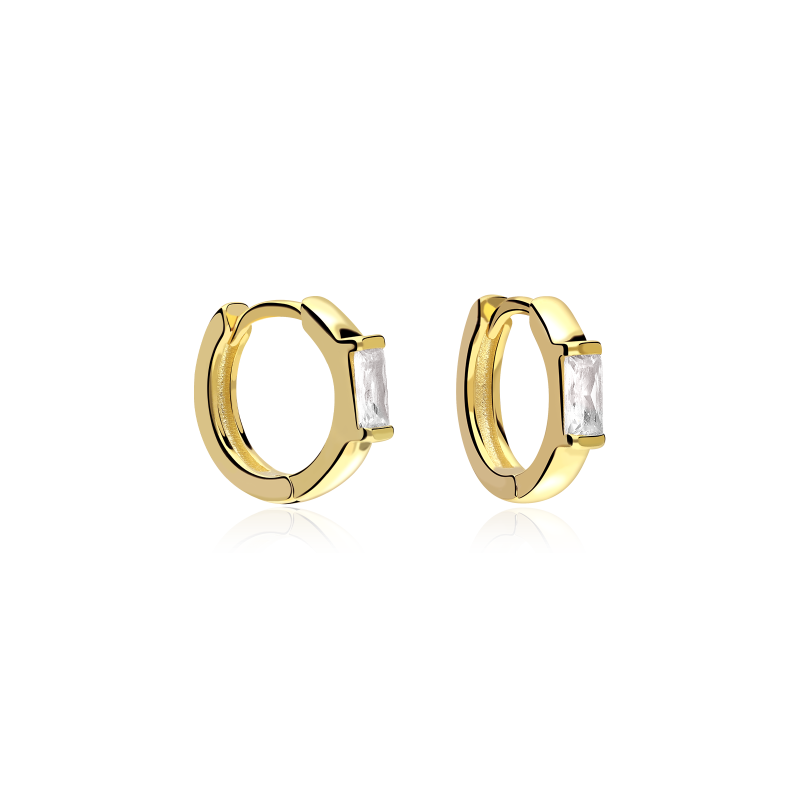 Aros Plata primera ley y circonita Blanca "Sukoshi" Aros Plata primera ley y circonita Blanca "Sukoshi"