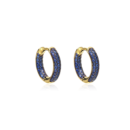 Aros Plata primera ley y circonitas Azules "Noite"