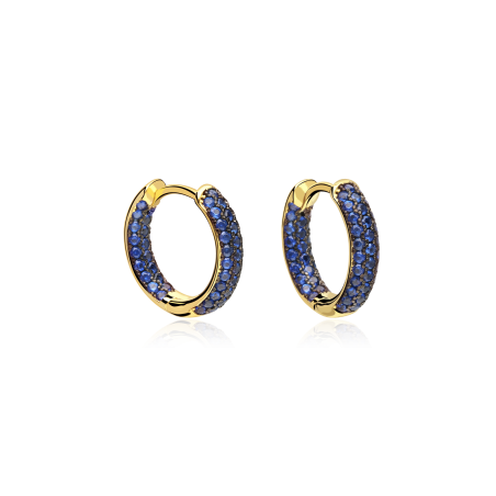 Aros Plata primera ley y circonitas Azules "Noite"