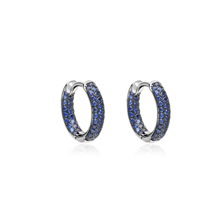 Aros Plata primera ley y circonitas Azules "Noite"