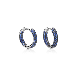 Aros Plata primera ley y circonitas Azules "Noite"