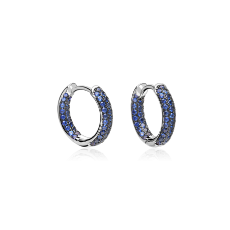 Aros Plata primera ley y circonitas Azules "Noite"
