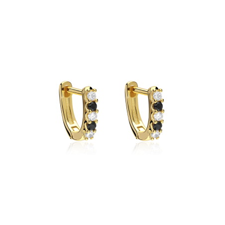 Aros Plata primera ley y circonita Blanca "Blawi"