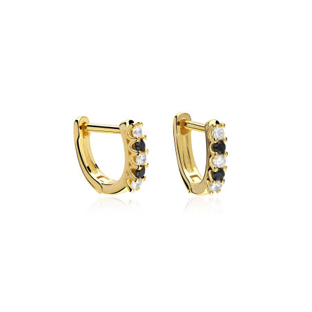 Aros Plata primera ley y circonita Blanca "Blawi"