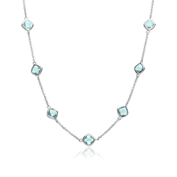 Gargantilla Plata de ley y circonitas "Aqua"