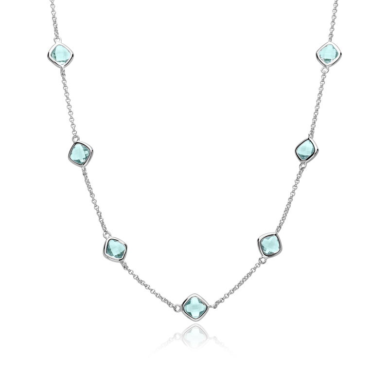 Gargantilla Plata de ley y circonitas "Aqua"