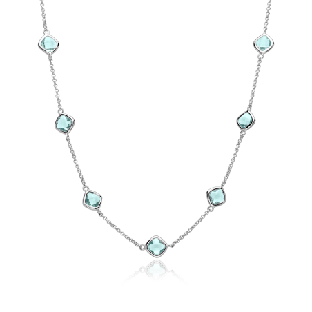 Gargantilla Plata de ley y circonitas "Aqua"