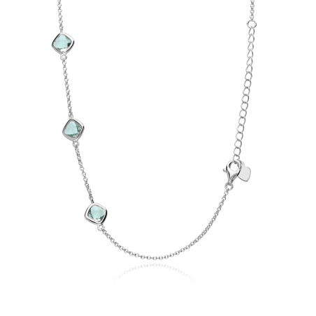 Gargantilla Plata de ley y circonitas "Aqua"