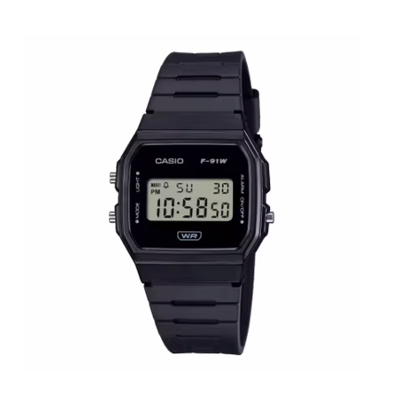 Reloj Casio negro F-91WB-1AEF