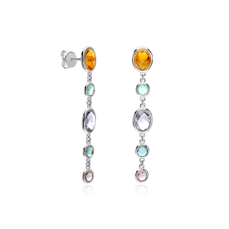 Pendientes Plata de ley con circonitas "Warmy"