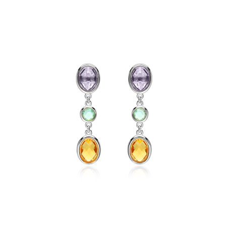 Pendientes Plata de ley circonitas "Cozy"