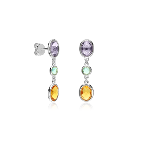 Pendientes Plata de ley circonitas "Cozy"