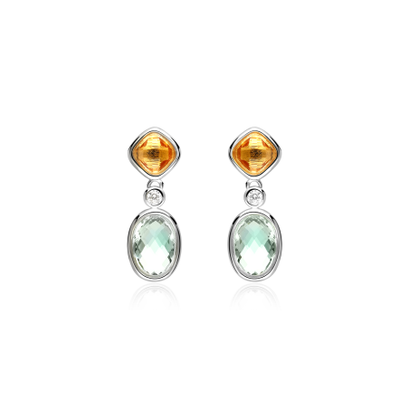 Pendientes Plata de ley con circonitas "Monroe"