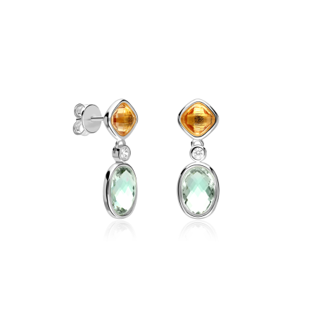 Pendientes Plata de ley con circonitas "Monroe"