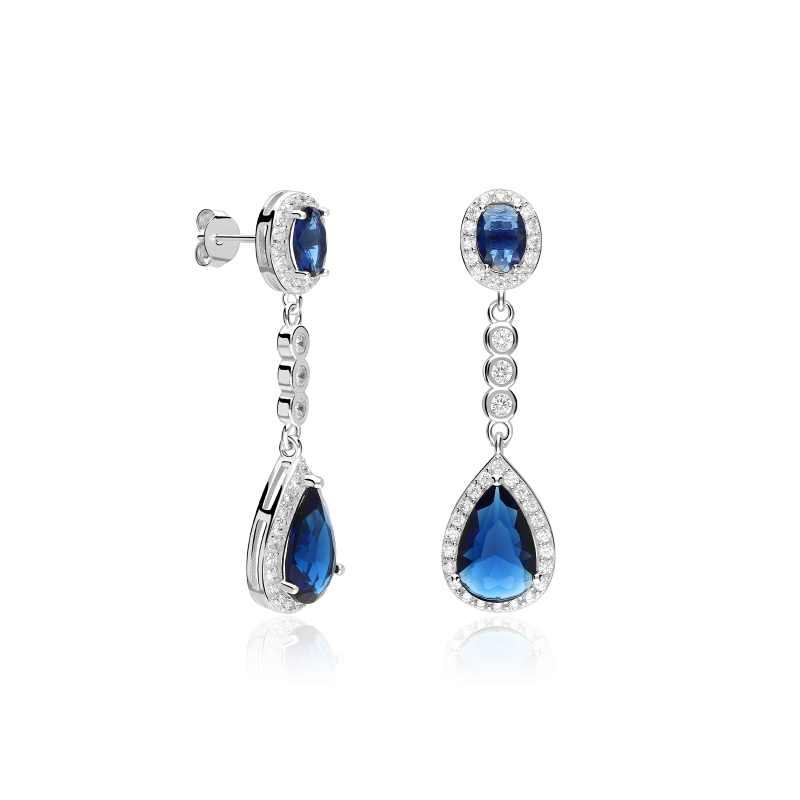 Pendientes Plata de ley con circonitas "Aruma"