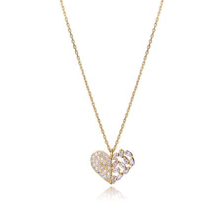 Collar Viceroy Corazón dorado 13237C100-30