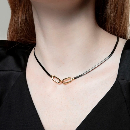 Collar Viceroy acero negro 75371C01010