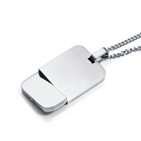 Collar Viceroy acero placa 75350C01000