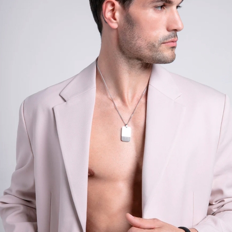 Collar Viceroy acero placa 75350C01000